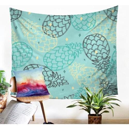 Beauteous Tepestry Pineapple Design Carpet On The Wall Decoration For Home Macrame Panel Wall Cloth Home Textiles