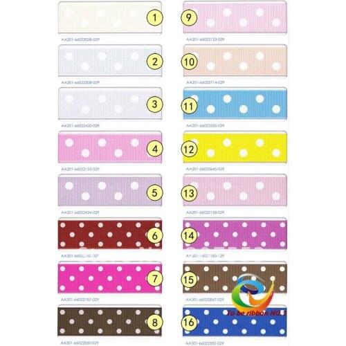 Free Shipping Ribbon 100yards 7/8"(22mm)Polka 2Dots Grosgrain Ribbon WY-039