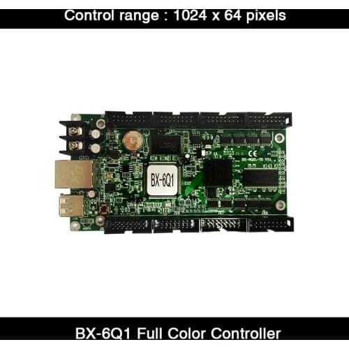 HD BX-6Q1 Lintel Full Color LED Display Controller Ethernet+USB Support 8 x HUB75 Asynchronous RGB LED Control Card