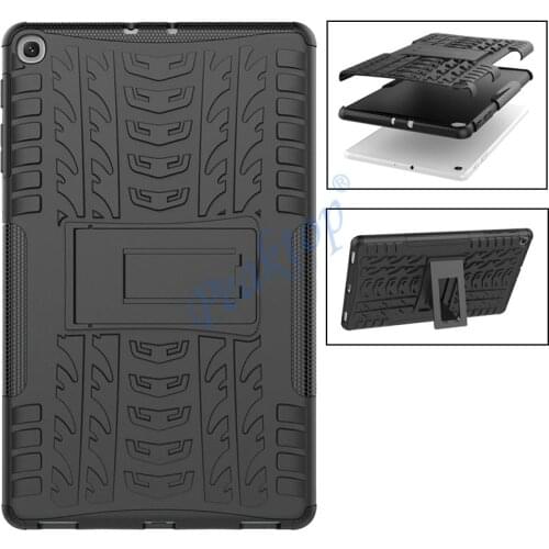 Case Cover Shockproof Shell Hard Rubber Case For Samsung Galaxy Tab A 10.1 2019 SM-T515/ T510 Cover Stand Case T510 Coque