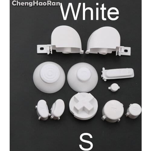 ChengHaoRan 1set Clear White For NGC Analog Stick Cap Button Keypads Y X A B Z Buttons for Nintend Gamecube Joystick Controller