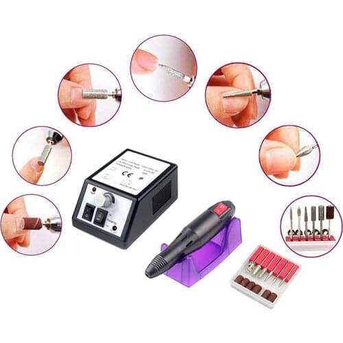 Electric Nail Drill Nail File Tools Acrylic Nails Remove Black Electric Nail Drill Sanding Band Nail File Drill Kit