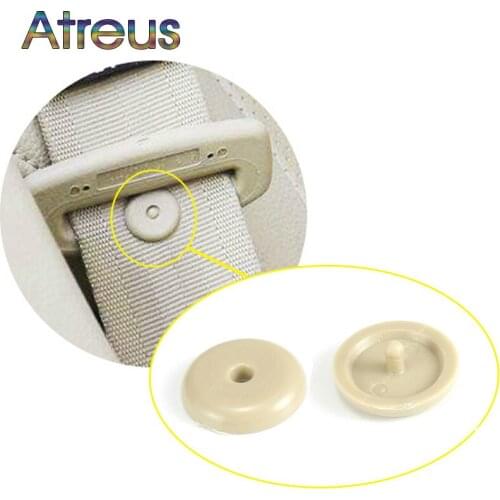 2sets Car Retainer Seatbelt Stop Button for Ford Fiesta mk7 Ranger Fusion Kuga Ka Renault Clio Duster Trafic Megane Mini Cooper