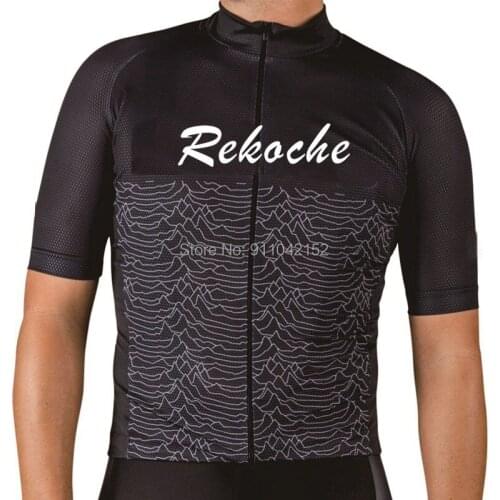 Summer new mens short sleeve top cycling wear quick drying breathable Highway Mountain Bike shirt slim team version