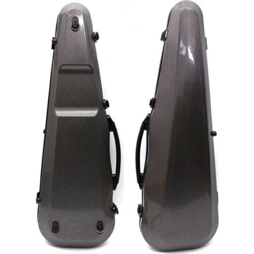 Well-designed 4/4 carbon fiber violin case black color violin case load bearing 100kg