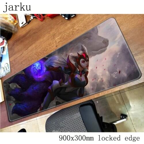 Ahri mouse pad gamer 900x300mm notbook mouse mat large gaming mousepad large locked edge pad mouse PC desk padmouse