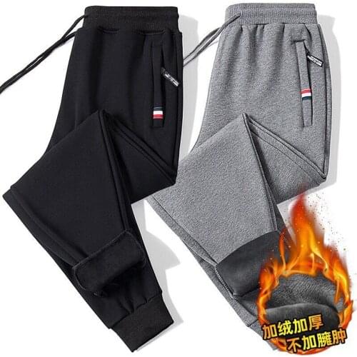 Kalenmos Cotton Sweatpants Mens Loose Straight-leg Casual Pants Mid-waist Solid Color Was Thinner Casual Style Streetwear 2021