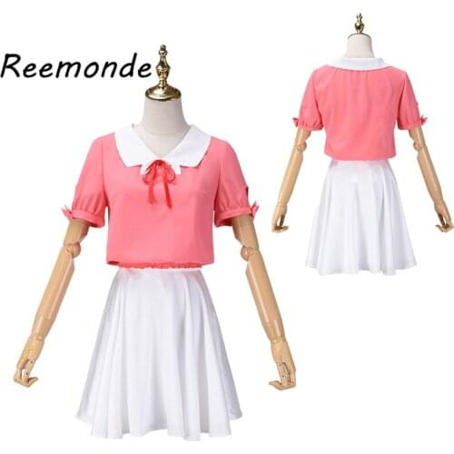 Anime Rent A Girlfriend Ichinose Chizuru Cosplay Costumes Mizuhara Chizuru Top Skirt Uniform Set Women Girls Synthetic Hair Wig