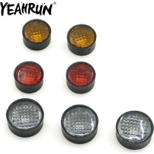 1 Set Round Lamp Cups Lampshade Taillight Light Cover for D90 1:10 RC Crawler Car Upgrade Part