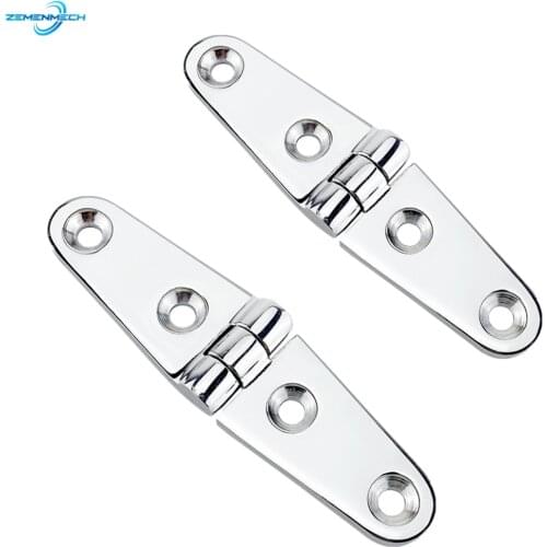 2PCS Furniture Hardware Marine Grade 26*102mm Cast Boat Caravan RV Deck Hinge Cupboard Cabinet Drawer Door Strap Butt Hinge