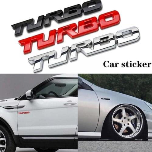 New Car Styling Car Turbo Boost Loading Boosting 3D 3D Auto Emblem Metal Zinc Sticker Decal Alloy Accessory Badge Chrome I7K9