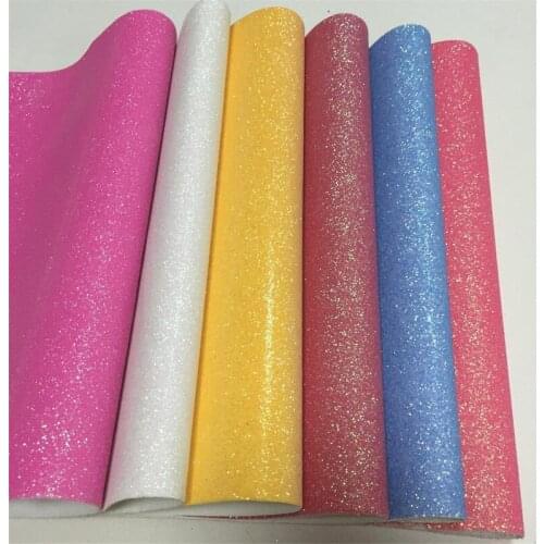 56 Kinds of Solid Color Plain Design Shiny Fine Glitter Faux Leather Sheet Knitted Backing for Earrings/Crafts/Hair Bows