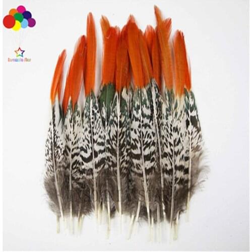 Natural 10-20CM(4-8 inches) copper chicken red pointed feather feather 10-100PCS DIY craft headdress earring accessories feather