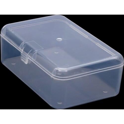 1pcs Transparent Plastic Storage Box Clear Square Multipurpose Display Case Top Storage Boxes For Diy Tool Nail Art Jewelry Acce