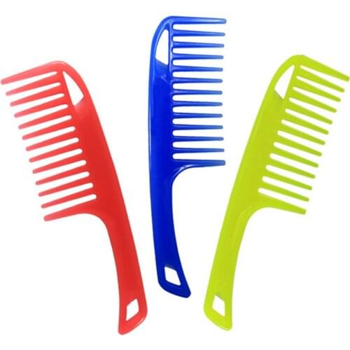 3 Color Available 1 pcs Wide Teeth Comb Salon Personal Hair Care Antistatic Comb For Hairdressing Wig Hair Comb W-3 No Tangle