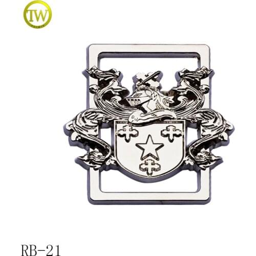 RB21 custom logo handbag slider buckle metal adjustable buckle for bag accessories