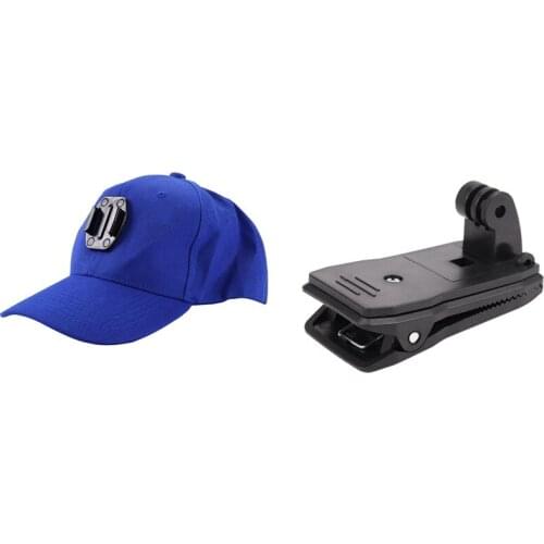 PULUZ 360 Degree Backpack Quick Release Hat Clip Fast Clamp Mount with Outdoor Sun Hat Topi Baseball Cap