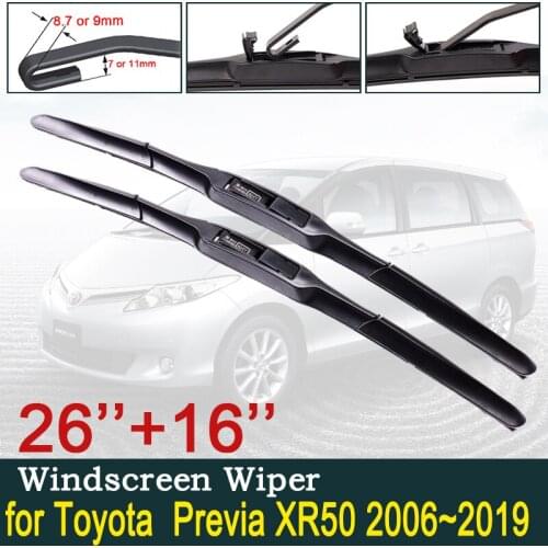 For Toyota Previa 50 2006~2019 XR50 Car Wiper Blade Estima Tarago Windscreen Windshield Wipers Car Accessories 2007 2008 2018