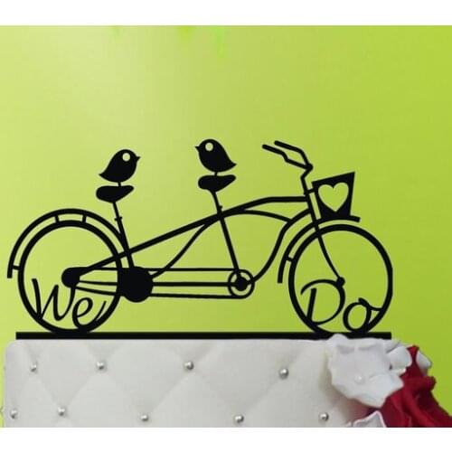 Bicycle Cake Topper - cake topper Bicycle - monogram cake topper - wedding cake topper - wedding cake decor