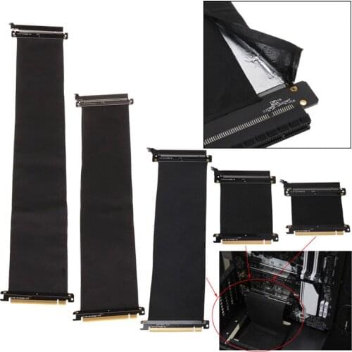 High Speed PC Graphics Cards PCI Express 3.0 16x Flexible Connector Cable Riser Card Extension Port Adapter for GPU with antijam