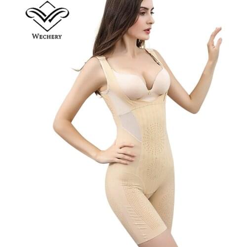 Wechery Faja and Shapers Abdominal Corrector Posture Slimming Sheath Belly Lose Weight Women Underbust Floral 60