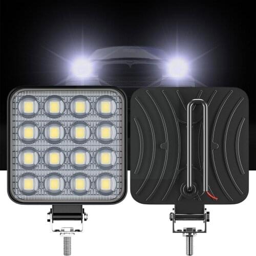 1PC 6500K LED Car Light 48W 16 LED Car Work Light Waterproof Tractor ATV Motor Mini SUV Led For Car Headlight Square 12V Li A0H9