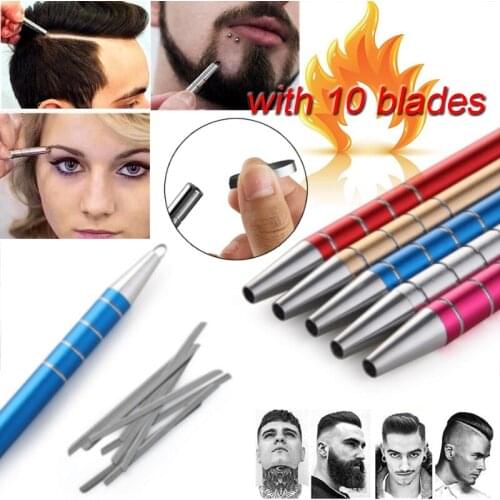 1Pcs Hairstyle Engraved Pen Blades Hair Trim Styling Hair Trimmers Hair Styling Eyebrows Shaving Salon Hairstyle Accessory