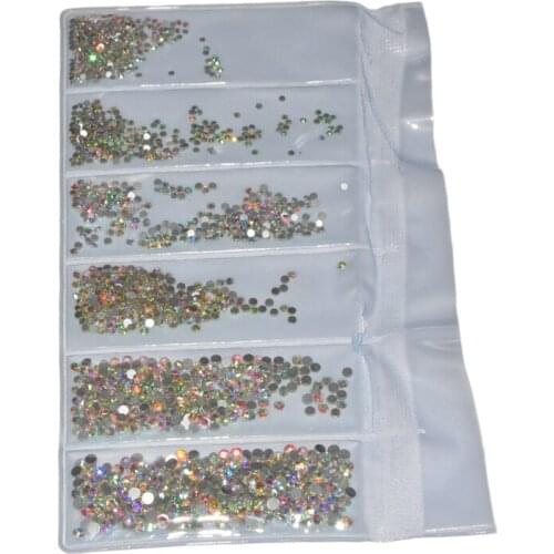 1728pcs Mix Sizes SS3-SS10 Crystal Glass Nail Diamond Stone Gems 3D Charms Nail Art Rhinestones Decoration For Clothes