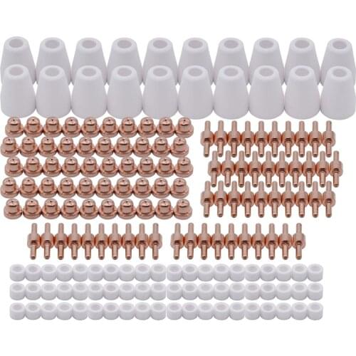 180pcs Standard Plasma Electrode Tip Nozzle Shield Cup Gas Ring Consumable KIT For PT-31 WSD-LG40 JG-40 Plasma Cutter Torch