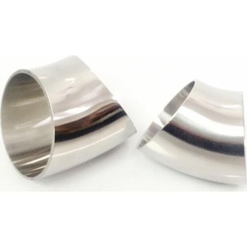 45mm O/D 304 Stainless Steel Sanitary Weld 45 Degree Elbow Pipe Fitting