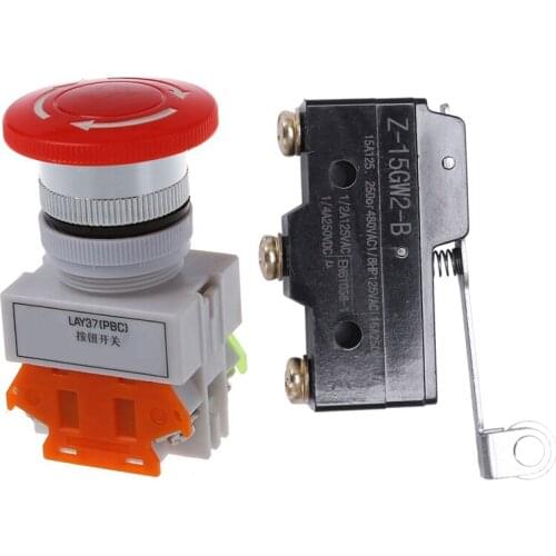 600V 10A Off Switch Emergency Switch Emergency Stop Switch Push Button With Micro-Switch Z-15Gw2-B