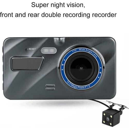 Car Driving Recorder 4 Inch Dual Lens 1080P HD Car DVR Rearview Video Dash Cam Recorder Camera Night Vision Loop Recording