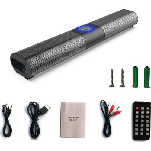 Wireless Bluetooth Speaker Home Theater TV Sound Bar TWS Stereo Surround Subwoofer with RGB Colorful Lighting FM Radio for PC TV