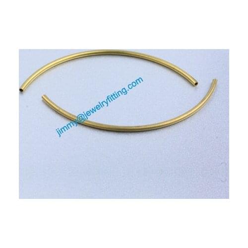 Jewelry findings Brass metal tube beads spacer beads Bent tube Beads for jewelry making 2*70*0.18mm
