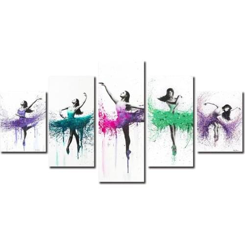 Canvas Paintings on The Wall Art Ballerina Dancing Posters and Prints Modern Pictures for Living Room No Frame
