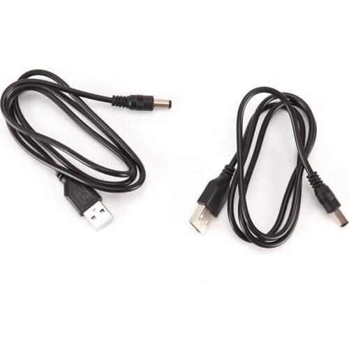 2 PCS 5.5 * 2.1mm Power Cord USB To DC5.5 DC Cable Copper Charging Line USB To DC Line Cables