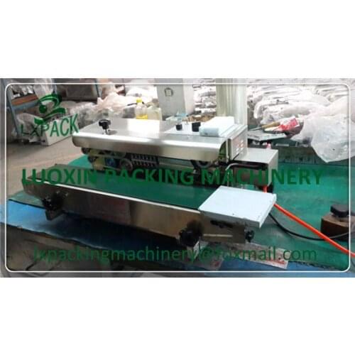 LX-PACK High Quality Customized Continuous inflation gas nitrogen film sealing machine sealer plastic bag packing machine