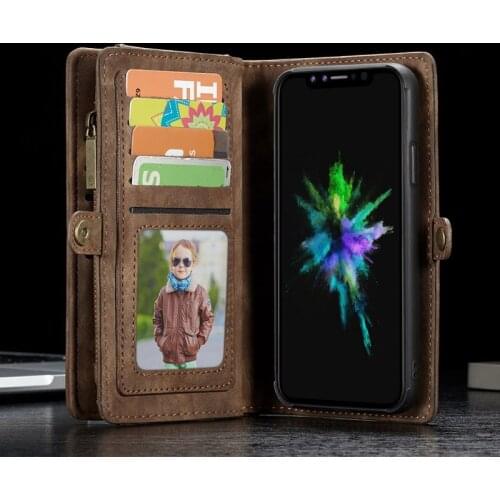 Magnetic Split Leather Zipper Multi Slots Wallet Case For Samsung Galaxy S21 S20 Plus Note 20 Ultra S8 S9 S10 With Card Slot