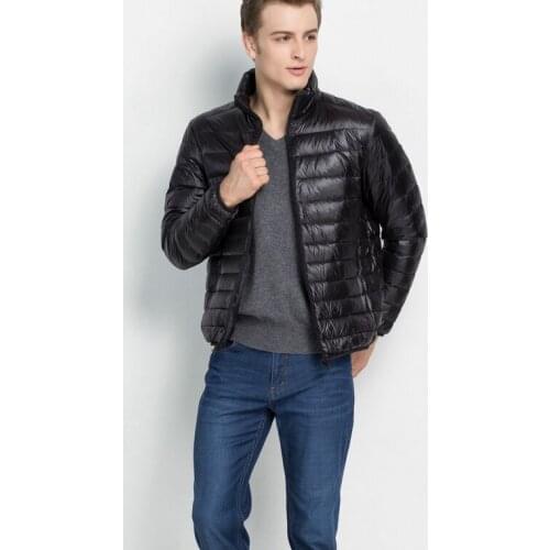 Autumn Winter Duck Down Jacket Men Ultra Light Thin Fashion Casual Mens Jackets and Coats