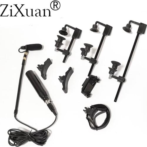 Musical Instrument Microphones with 7 Types Clips for Bass Cello Violin Guitar Flutes Piano Sax Vocal for AKG 3Pin Adapter