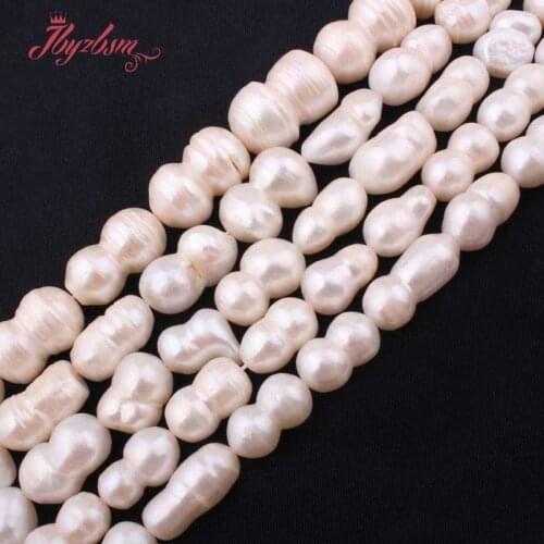 Natural Cultured Freshwater Pearl White Photo Loose Stone Beads For Jewelry Making DIY Necklace Bracelet Spacer Strand 15"
