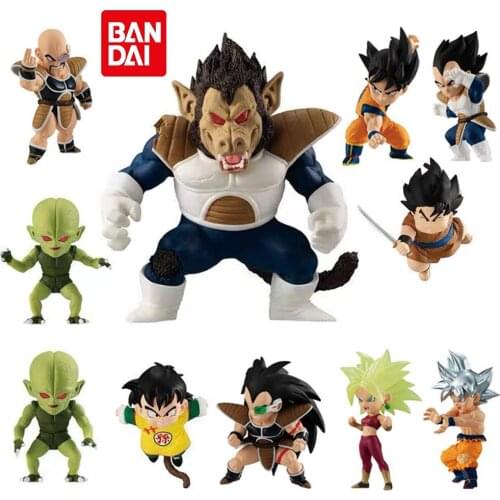 Newest Bandai Dragon Ball Z Adverge Motion 5 Pb Goku Vegeta Great Ape Gohan Saibaiman Action Model Anime Figure Collectile Toys