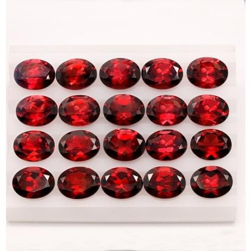 New Natural Red Garnet Loose Stone Oval Shape 7mm*9mm Good Cutting Good Fire Best Choice For Jewelry Design