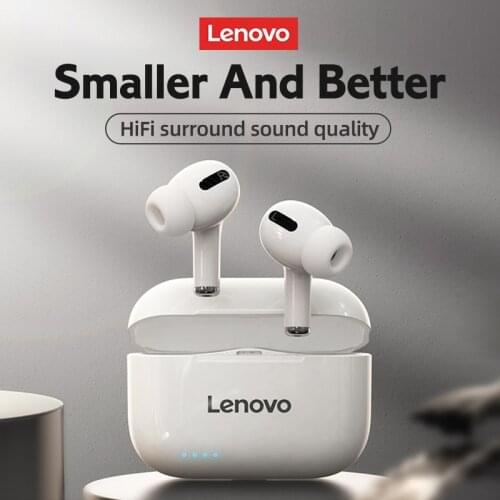 Original Lenovo LP1S Bluetooth 5.0 Wireless Headphones with Mic Sport Waterproof Earphones Touch Control Music Earbuds Headsets