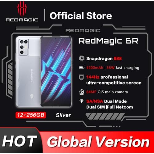 Global Version Nubia RedMagic 6R Gaming Smartphone Snapdragon 888 Octa Core 6.67‘’ AMOLED 64MP Quad Camera Red Magic 6R
