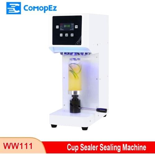 Beer Can Sealing Machine Smart Panel Commercial Milk Tea Shop Silent Colorful Light Fully Automatic Can Sealing Machine