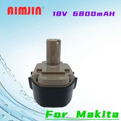 Latest Upgrade 18V 6800mAH Ni-CD Rechargeable Tools Battery 18V Ni-Cd for MAKITA 1822 192826-5 192827-3 PA18 Free Shipping