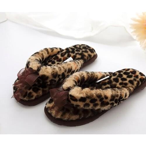 Fashion Natural Sheepskin Fur Slippers Winter Flip Flops Women Indoor Slippers Warm Wool Home Slippers Lady Casual House Shoes