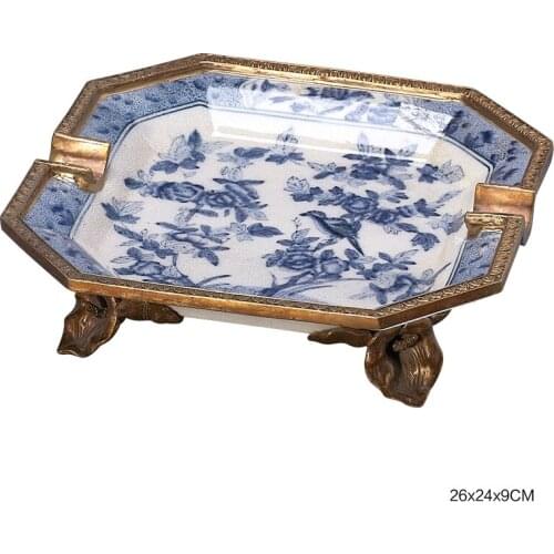 CIGARLOONG ashtray European enamel ceramic cigar ashtray celadon bronze sculpture CE-4318