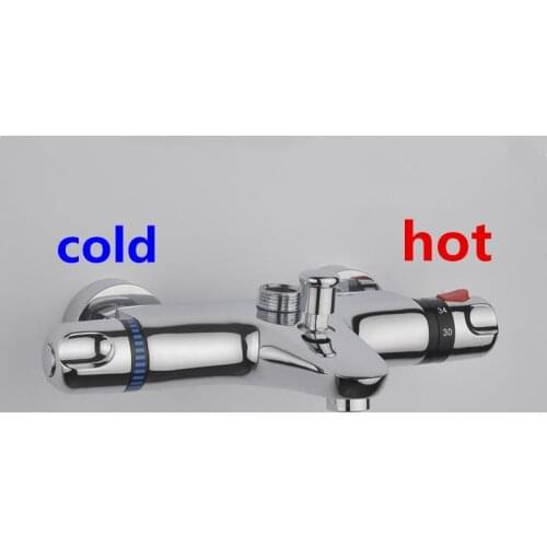 Bathroom Bath Shower Faucets Water Control Valve Wall Mounted Ceramic Thermostatic Valve Mixer Faucet Hot And Cold Mixer Tap